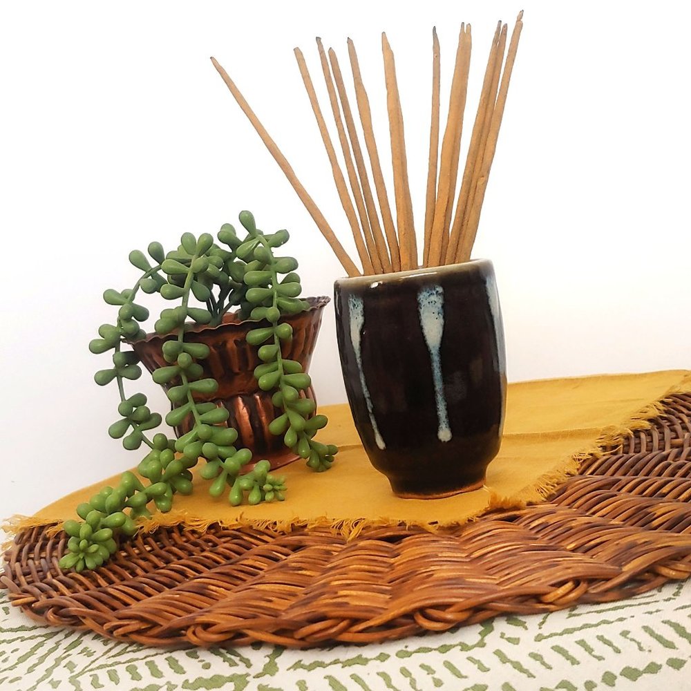 Vintage Rustic Glaze Stoneware Cup